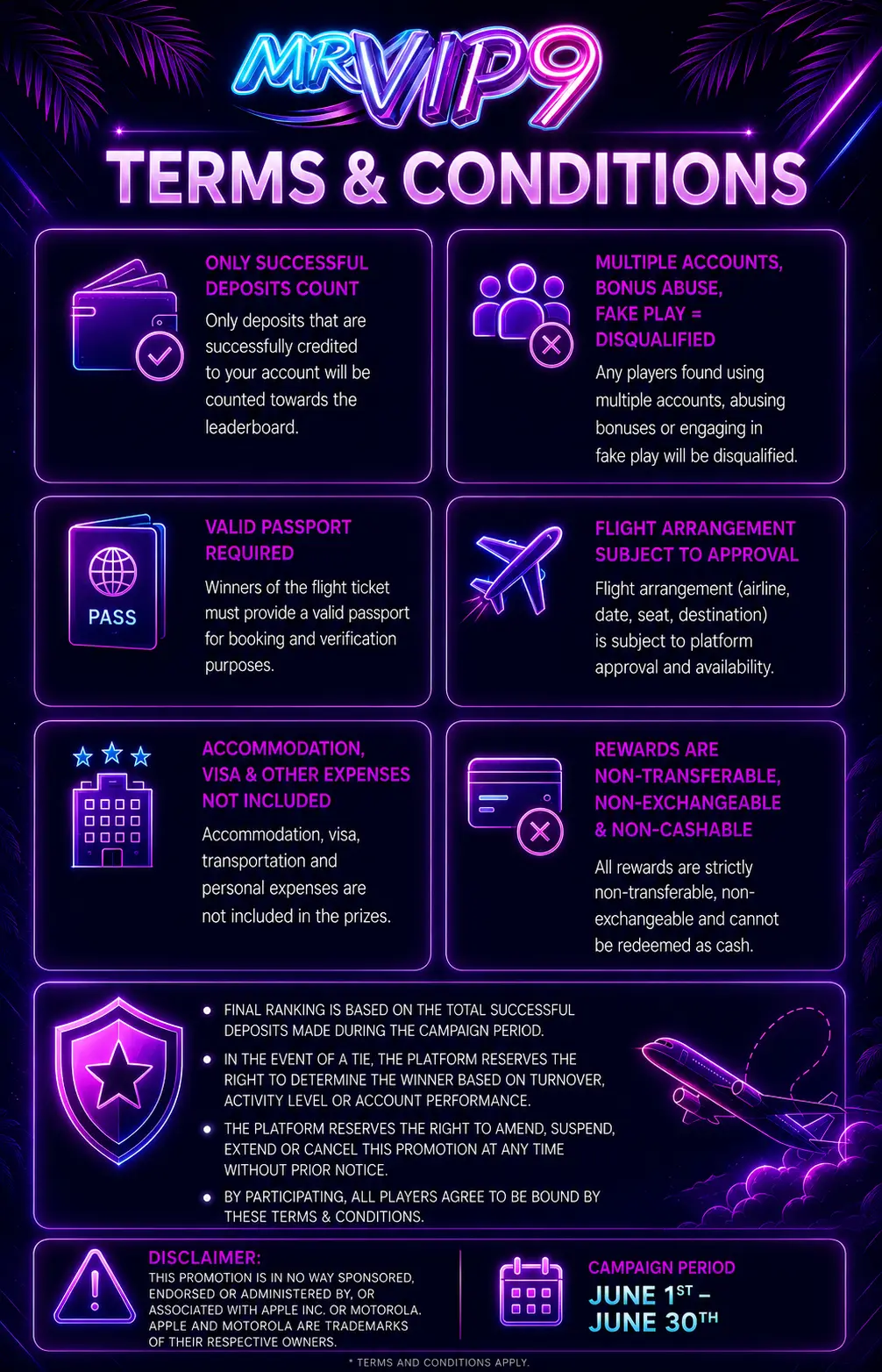 MRVIP9 Bali Promotion Terms and Conditions